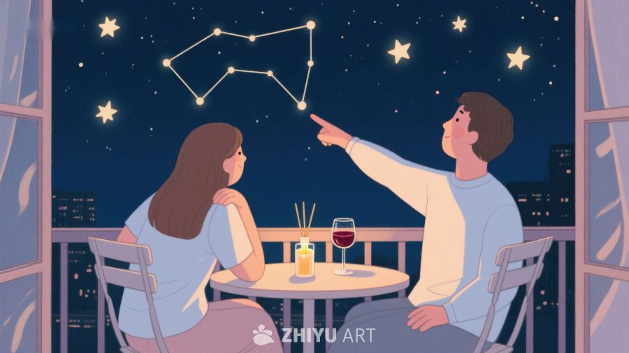 夜空下共赏星座的浪漫时刻 580