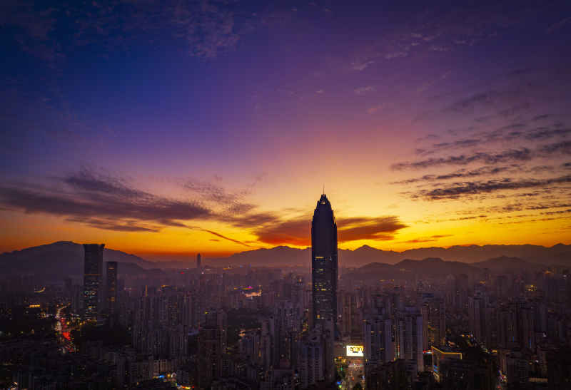 温州城市晚霞 5