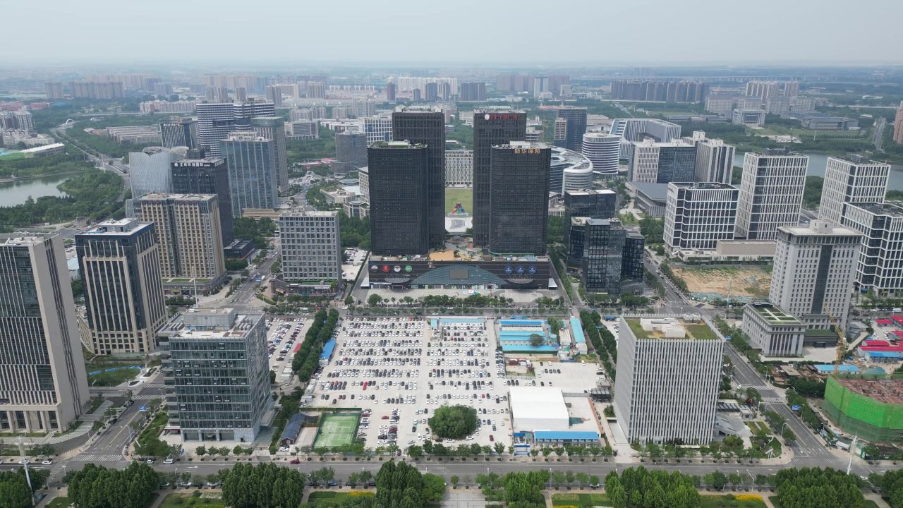 河南郑州城市风光航拍