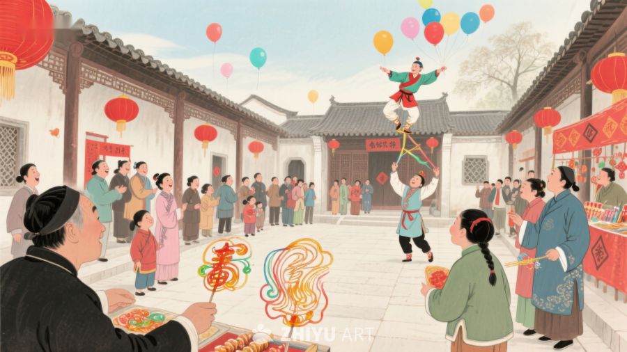 传统节日庆典中的热闹场景 69