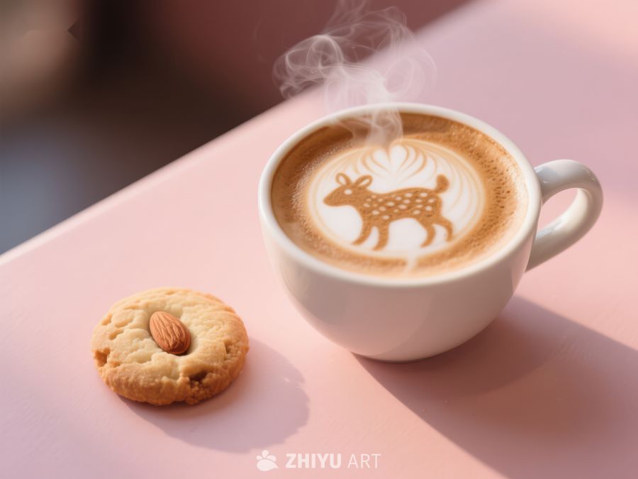 热咖啡与饼干的温馨组合