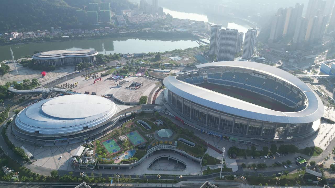 福建三明体育中心航拍