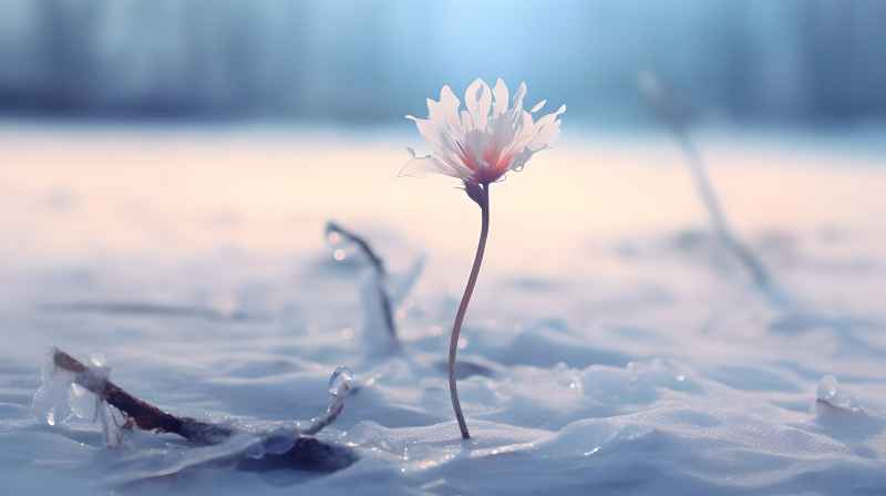 雪花，背景图景色唯美 12