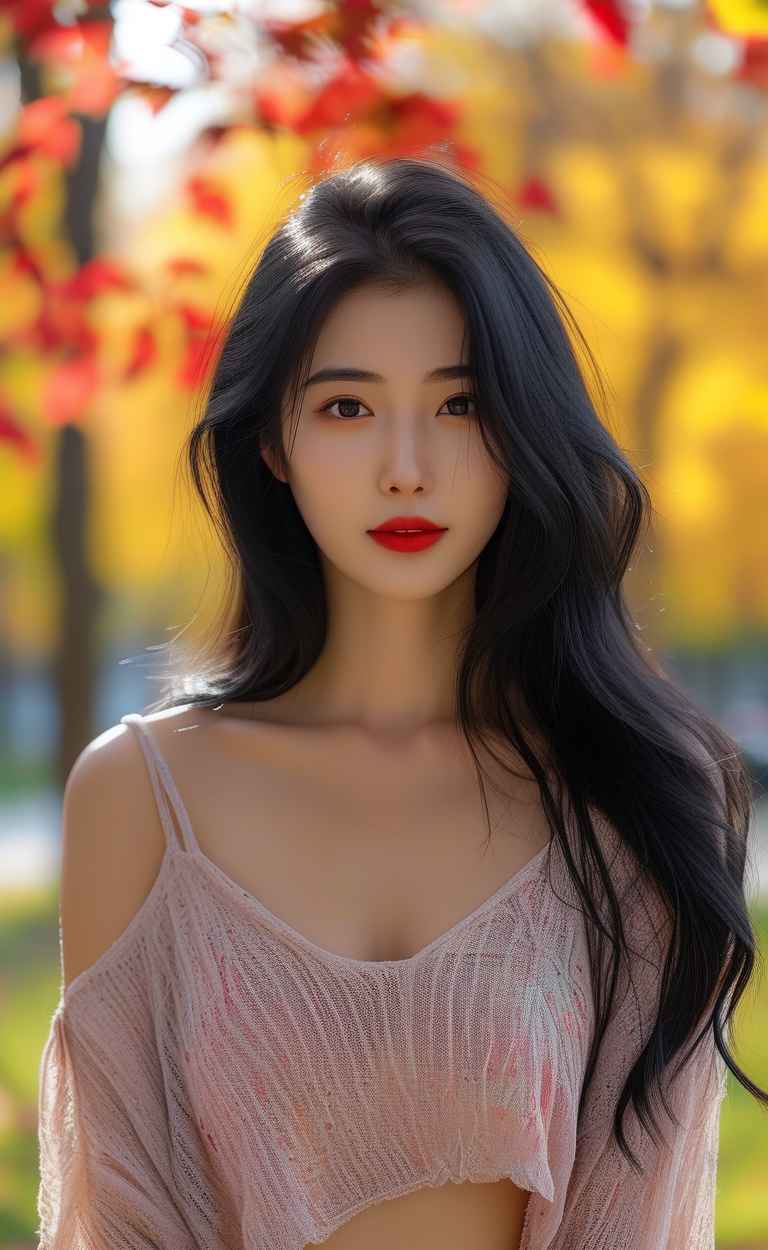 秋天下宽松美女 20