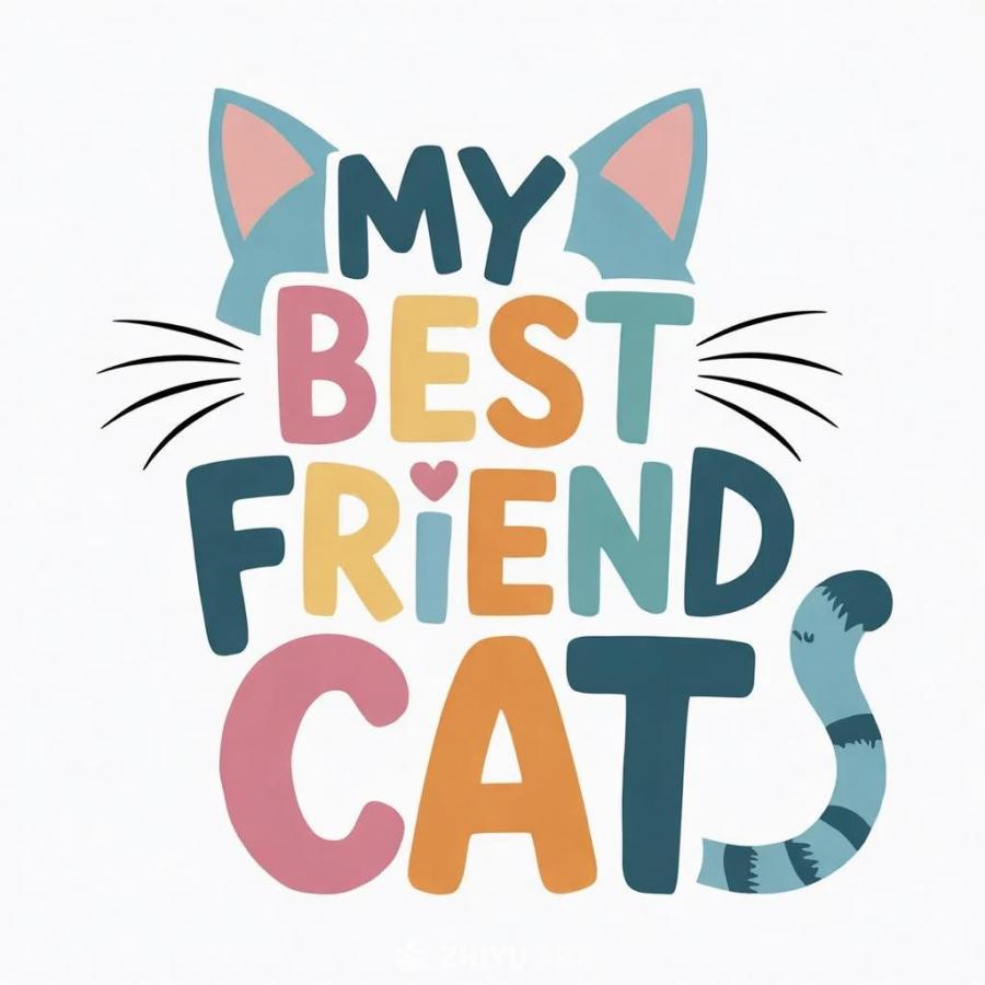文字设计将“My Best Friend Cat”