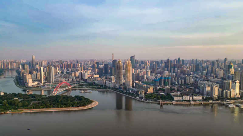 湖北武汉城市建设航拍摄影图 