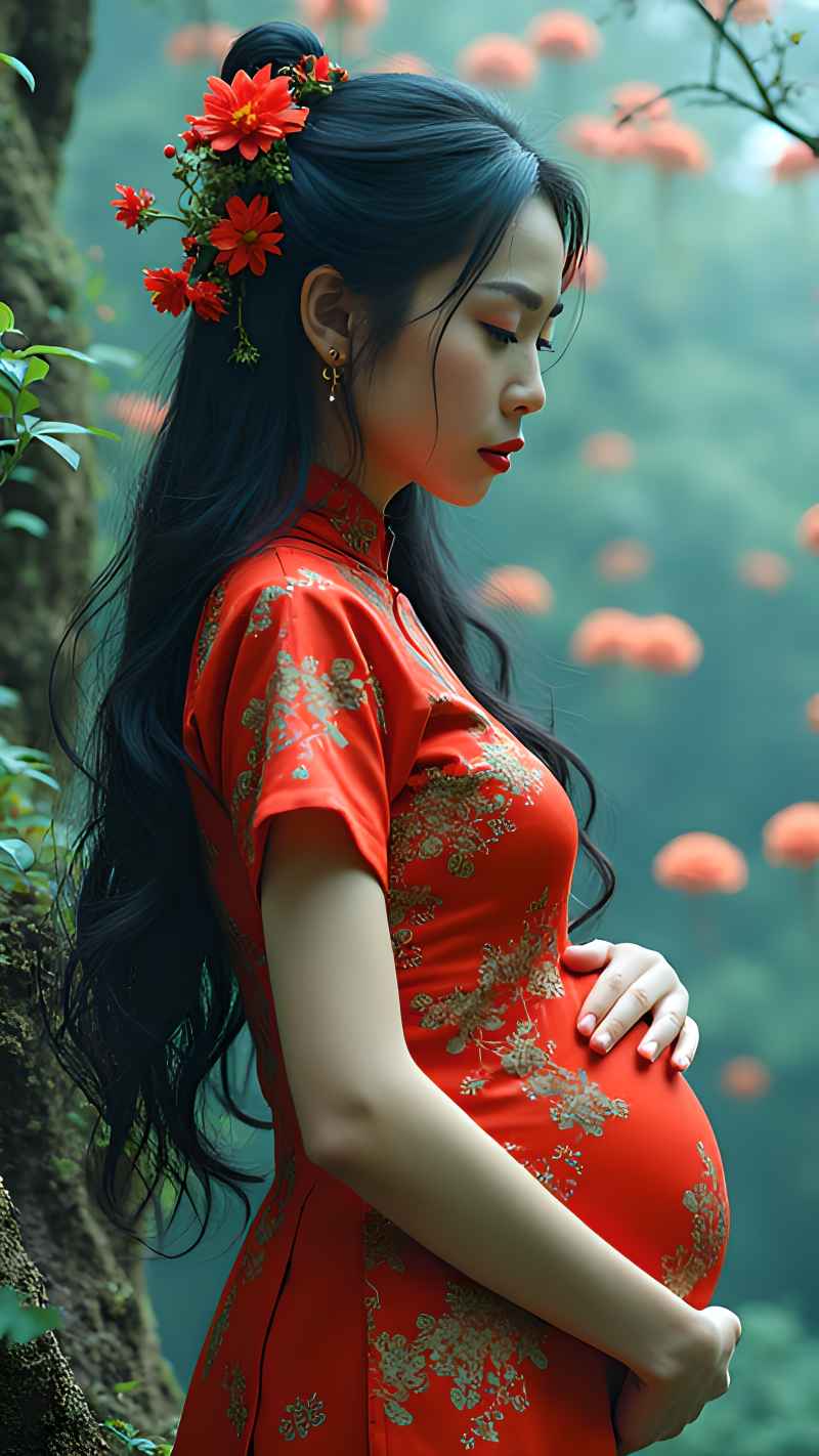 红色女子户外拍摄系列高清艺术视觉 18