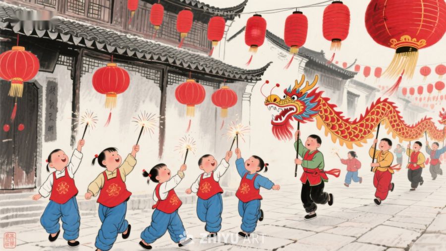 孩童舞龙迎新春 285