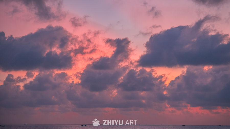 日落海平线