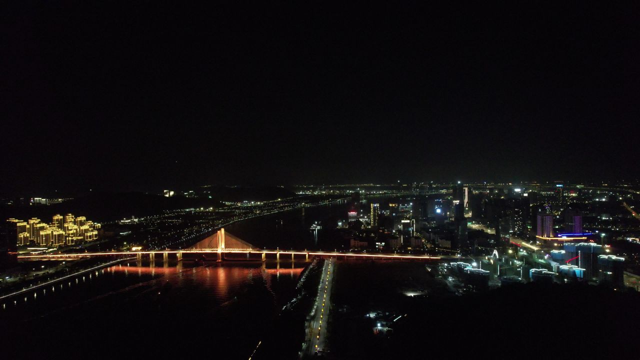 广东珠海城市风光航拍 