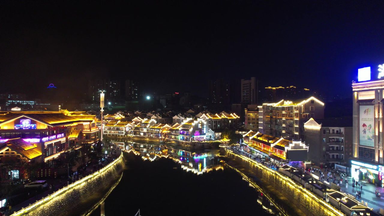   等待手动发布 湖南郴州裕后街夜景航拍