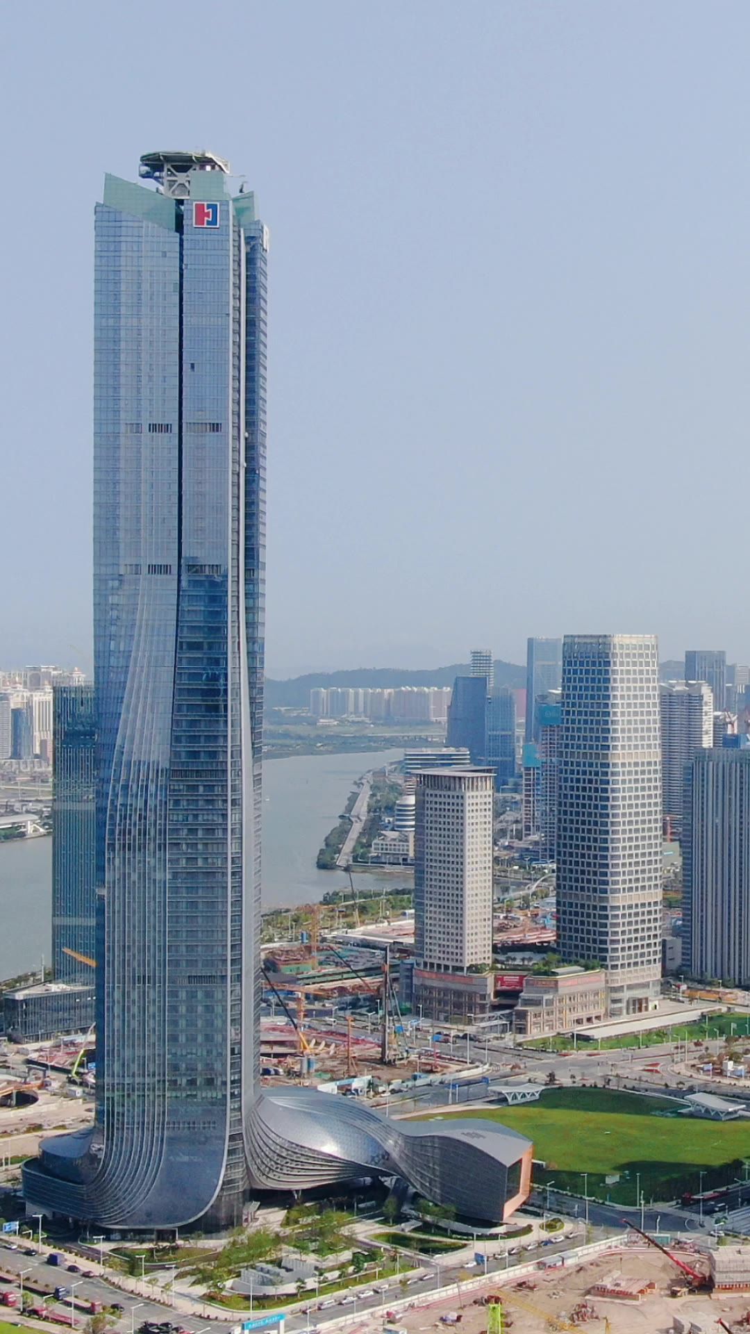 城市航拍珠海横琴金融中心 