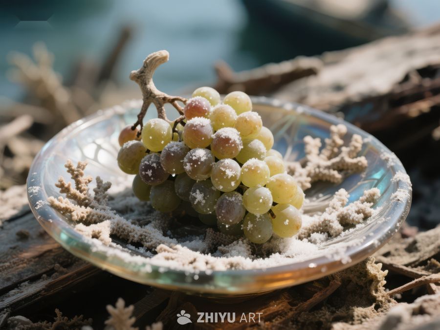 沙滩上的葡萄特写 421