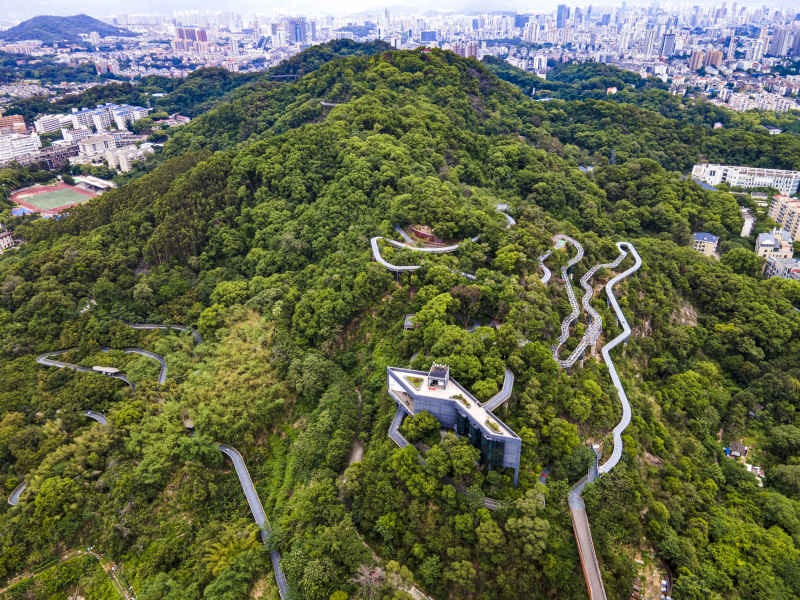 福建福州福道网红打卡地航拍摄影图