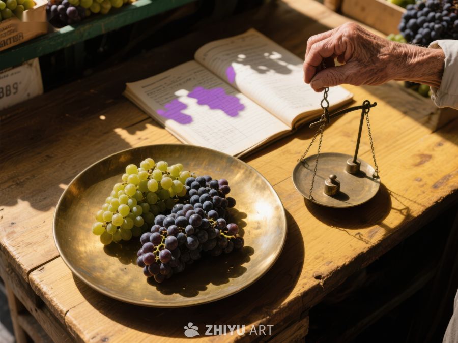 称量葡萄的场景 70