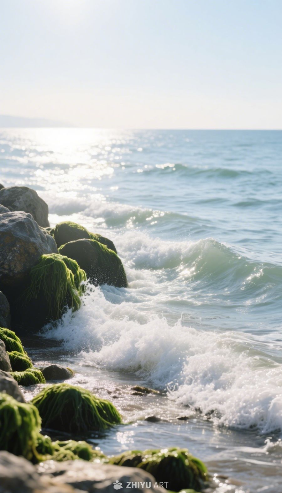 海滨暖阳：沙滩与海浪的乐章 3