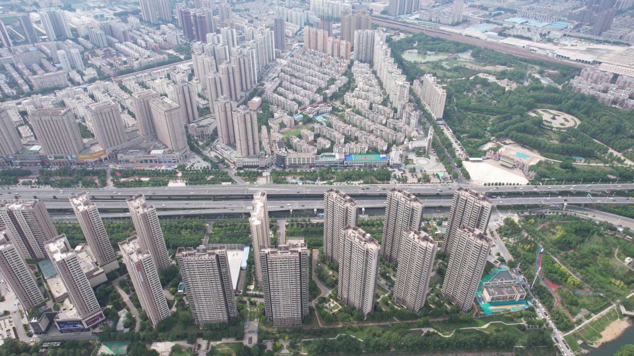 河南郑州城市风光航拍
