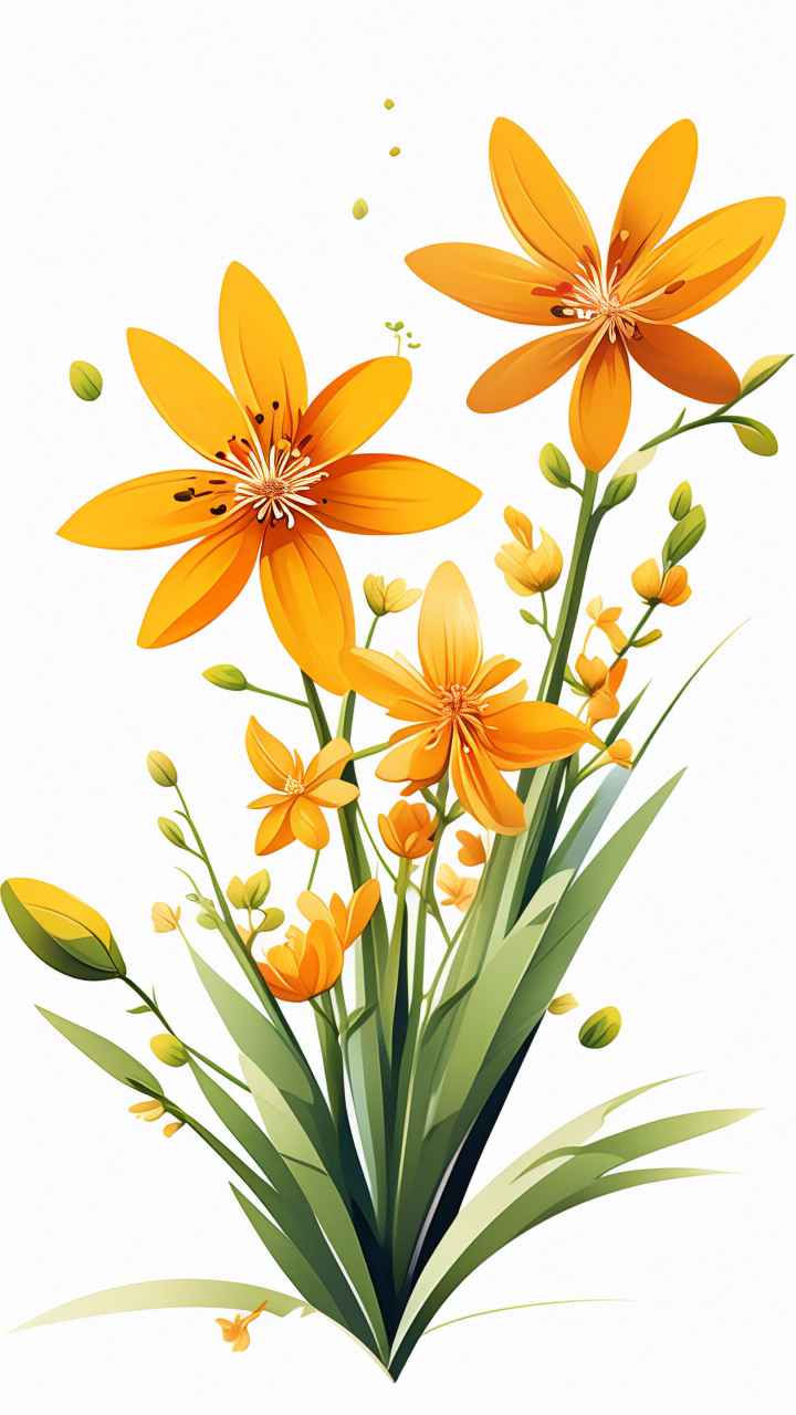 迎春花春季插画 1