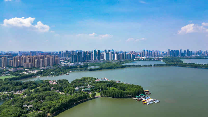 湖北武汉城市建设航拍摄影图 