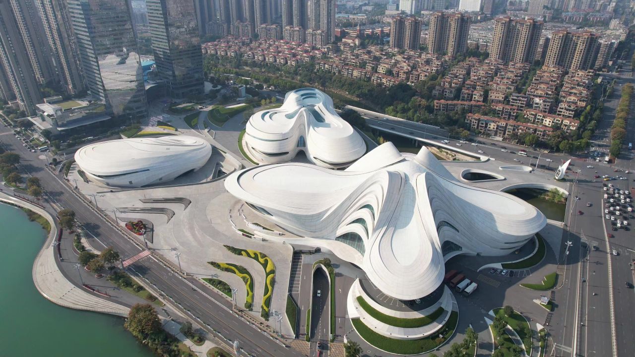 湖南长沙城市风光地标建筑航拍 