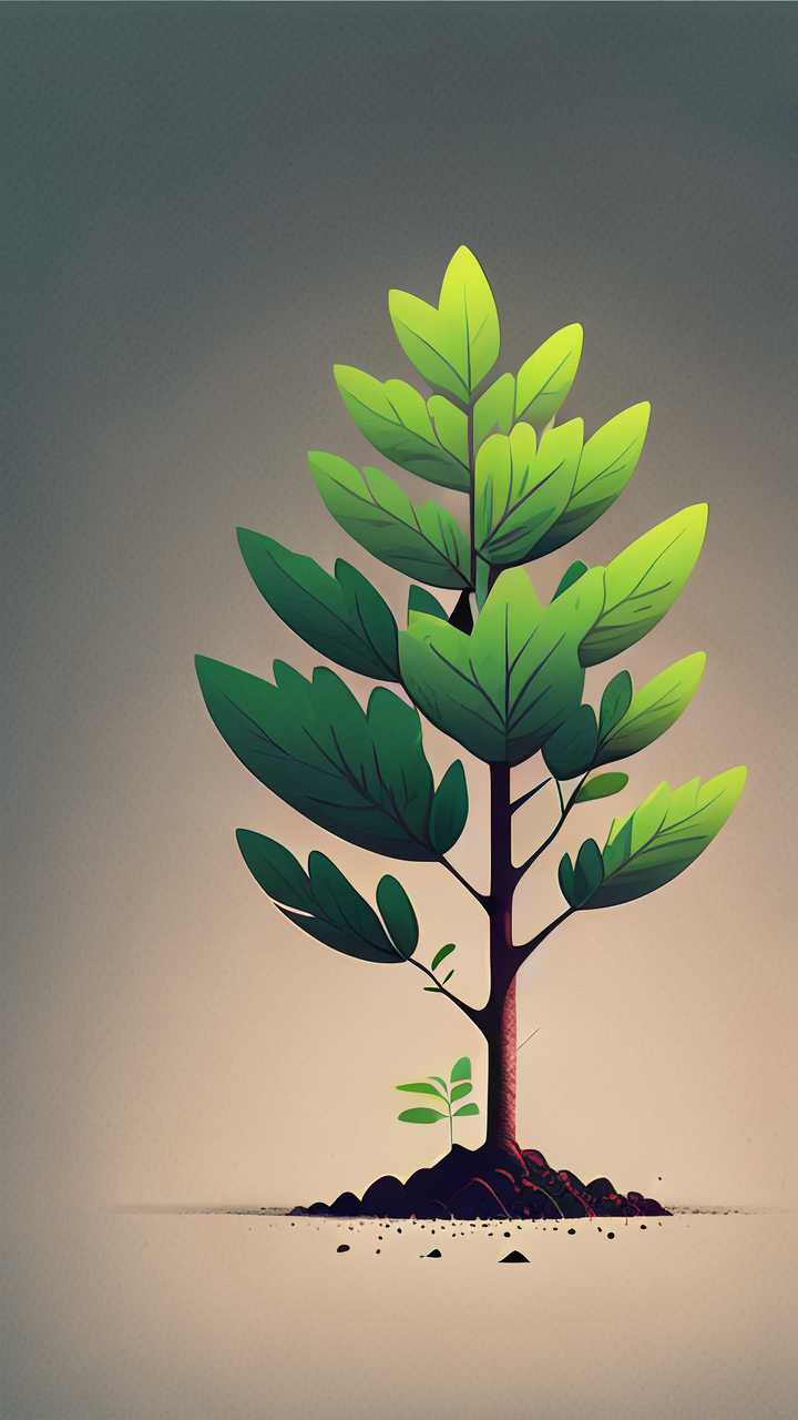 小树苗插画