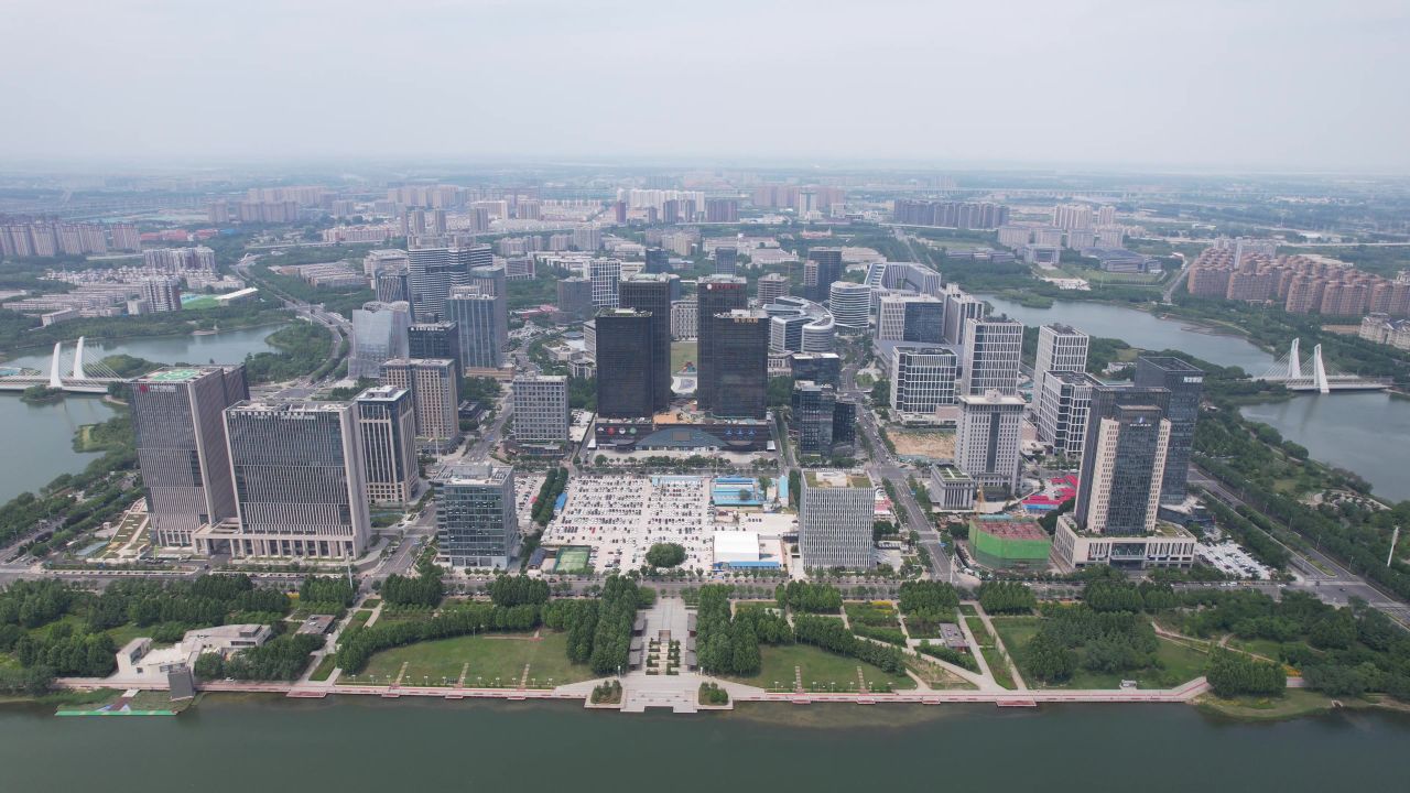 河南郑州城市风光航拍