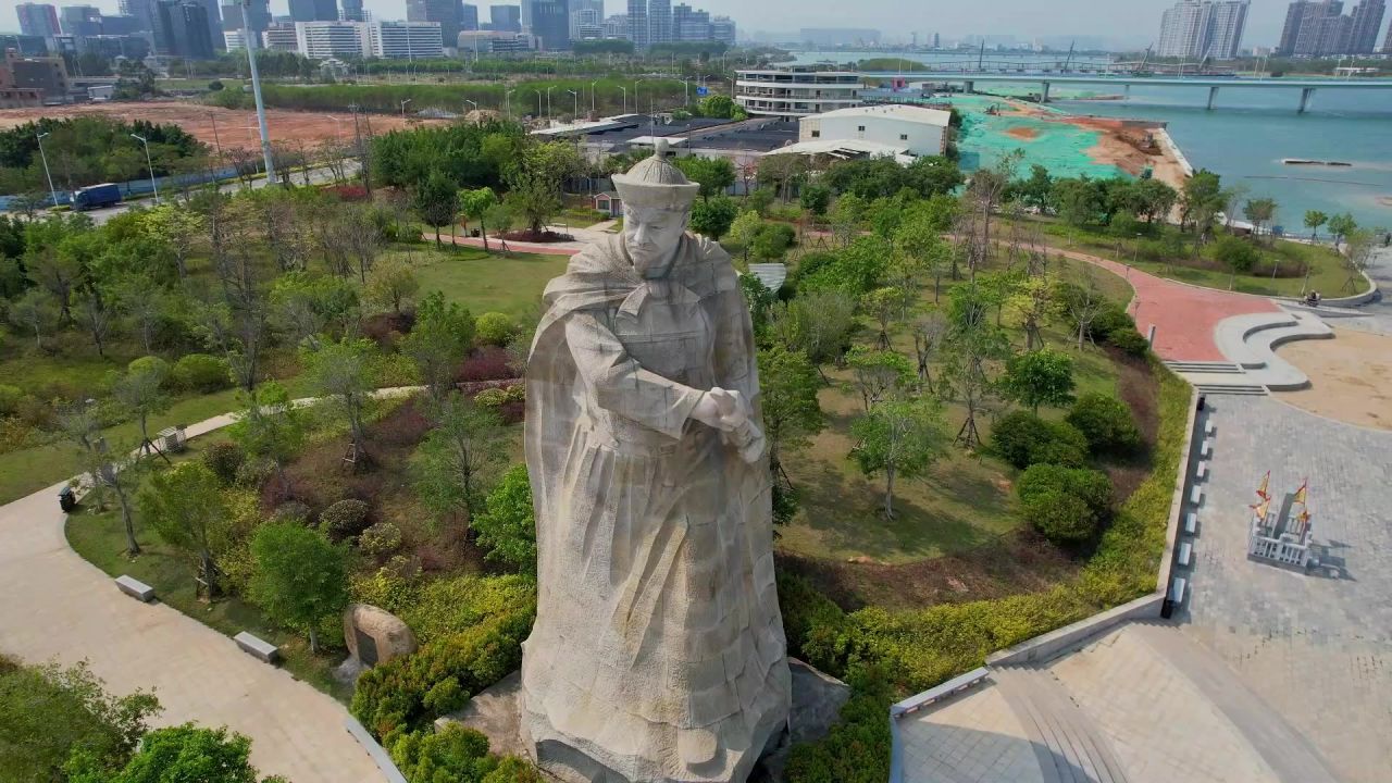 航拍厦门陈化成主题公园