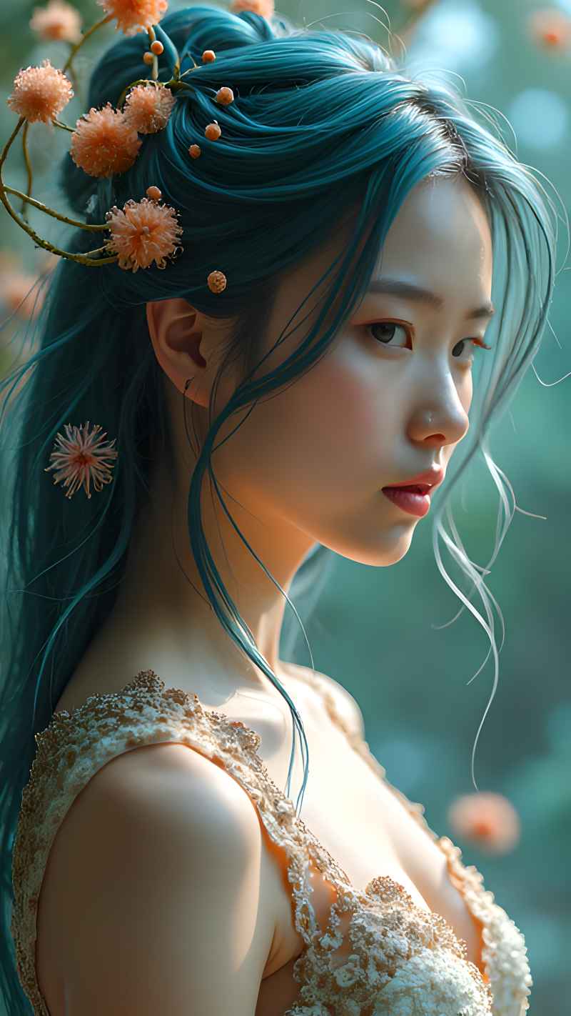 森林系列五颜六色古风艺术美女 80