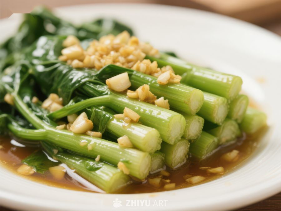 蒜蓉炒芥兰，清新美味 914