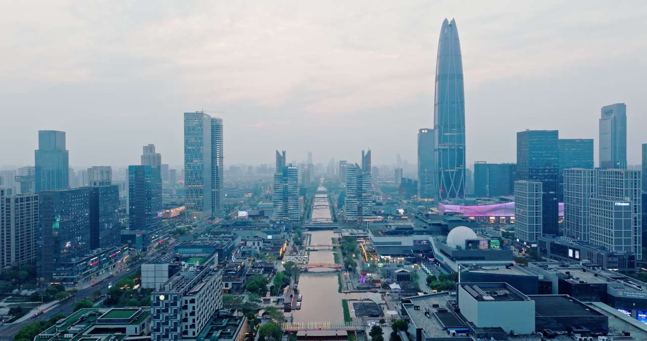 宁波城市建筑风光航拍 25