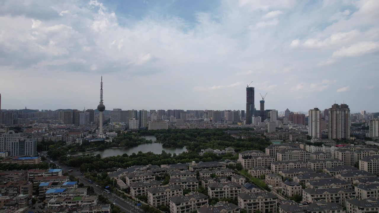 江苏徐州城市风光地标建筑航拍 