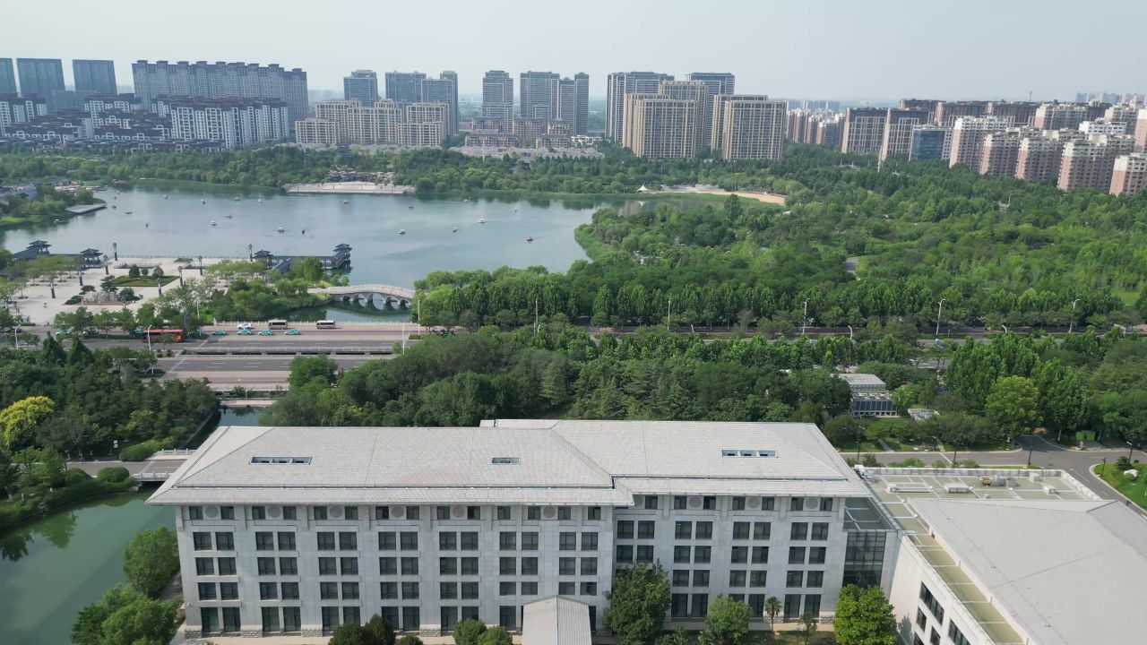 航拍淄博齐盛国际宾馆