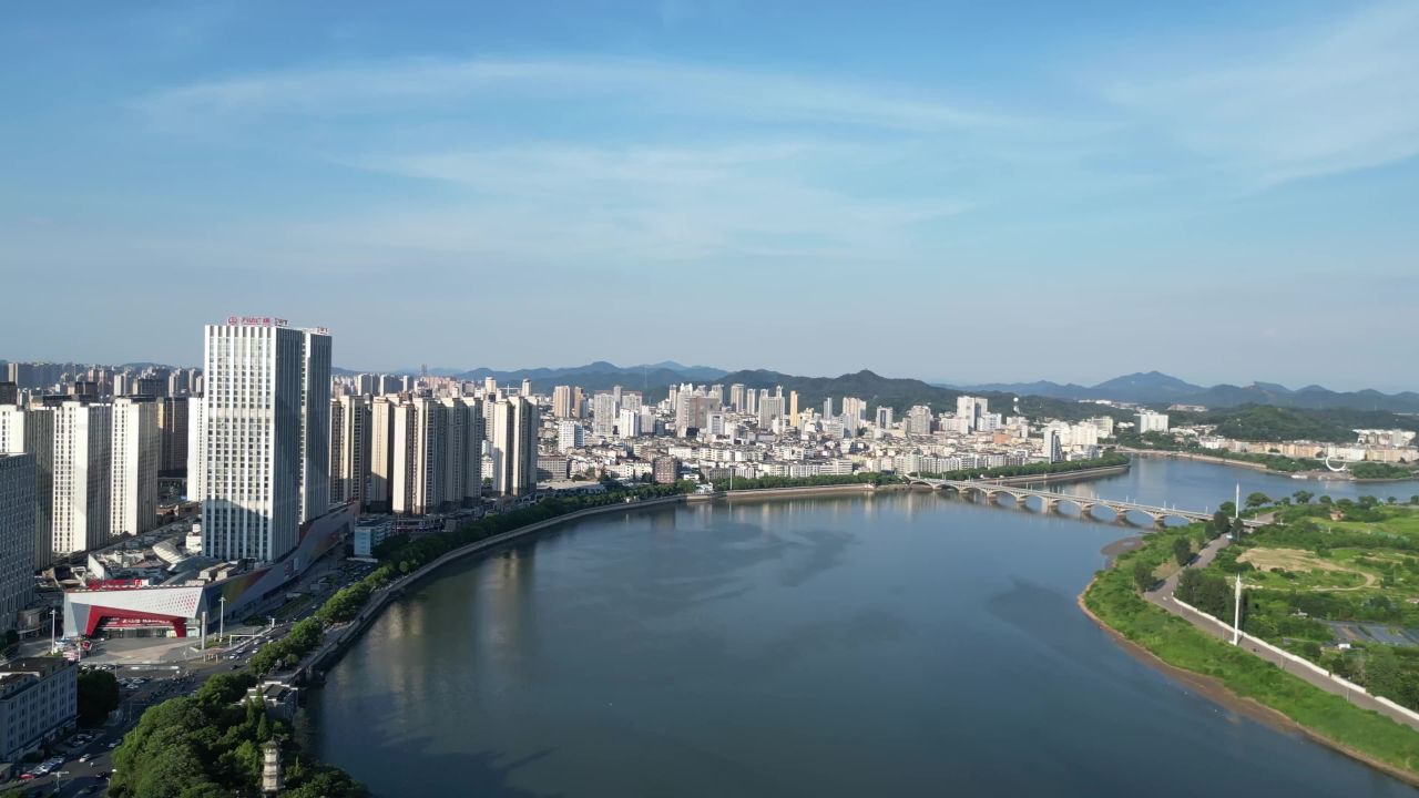 航拍江西上饶信江