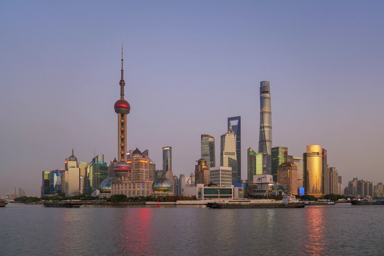 上海外滩陆家嘴夜景风光延时摄影 1
