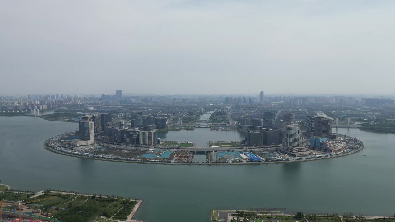 河南郑州城市风光航拍