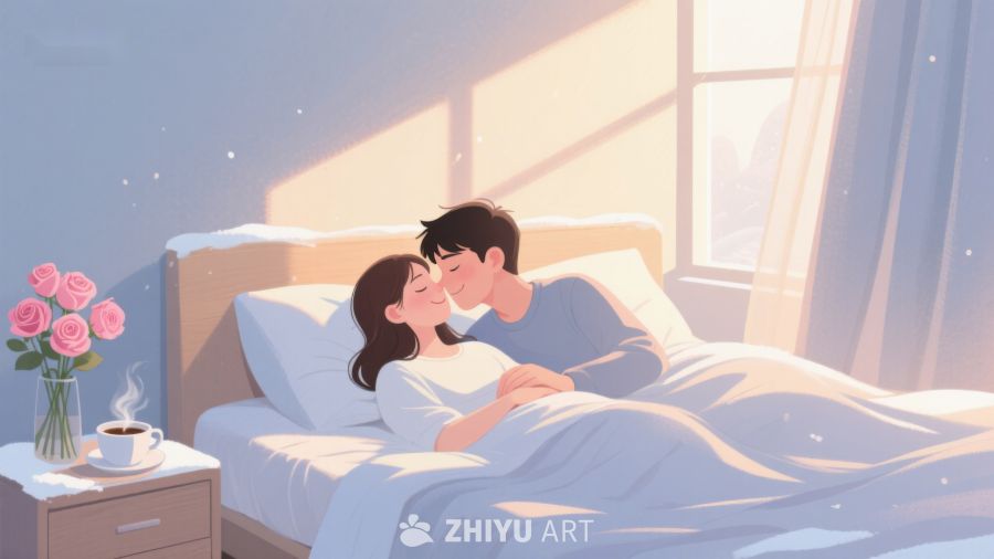 温馨晨光中的甜蜜情侣 337