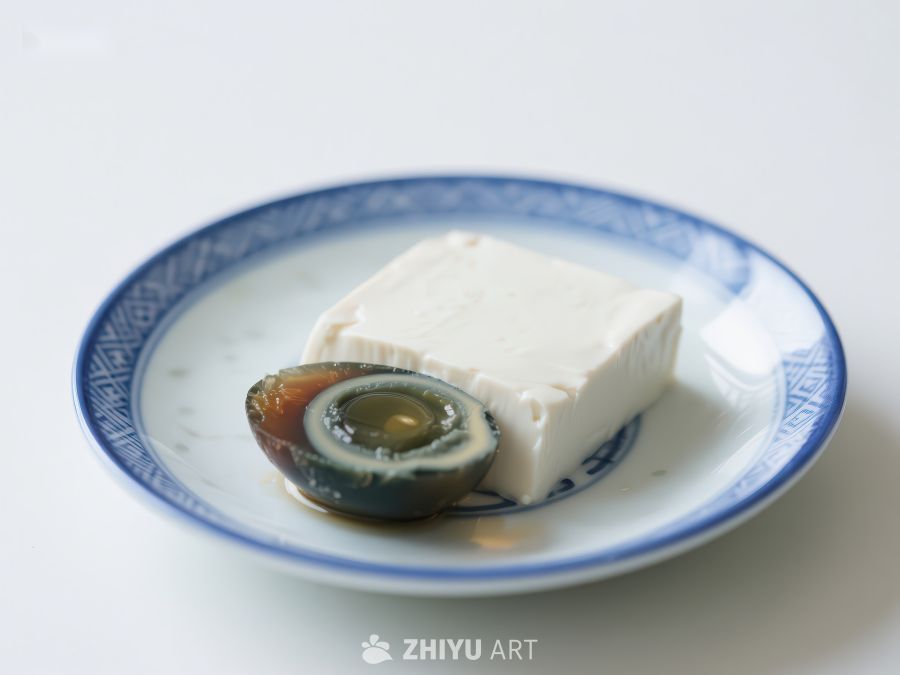 豆腐配皮蛋，简约美食 129