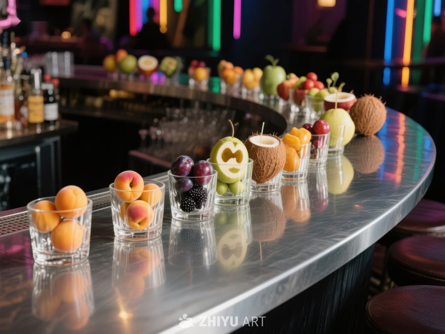 酒吧吧台上的创意水果饮品 301