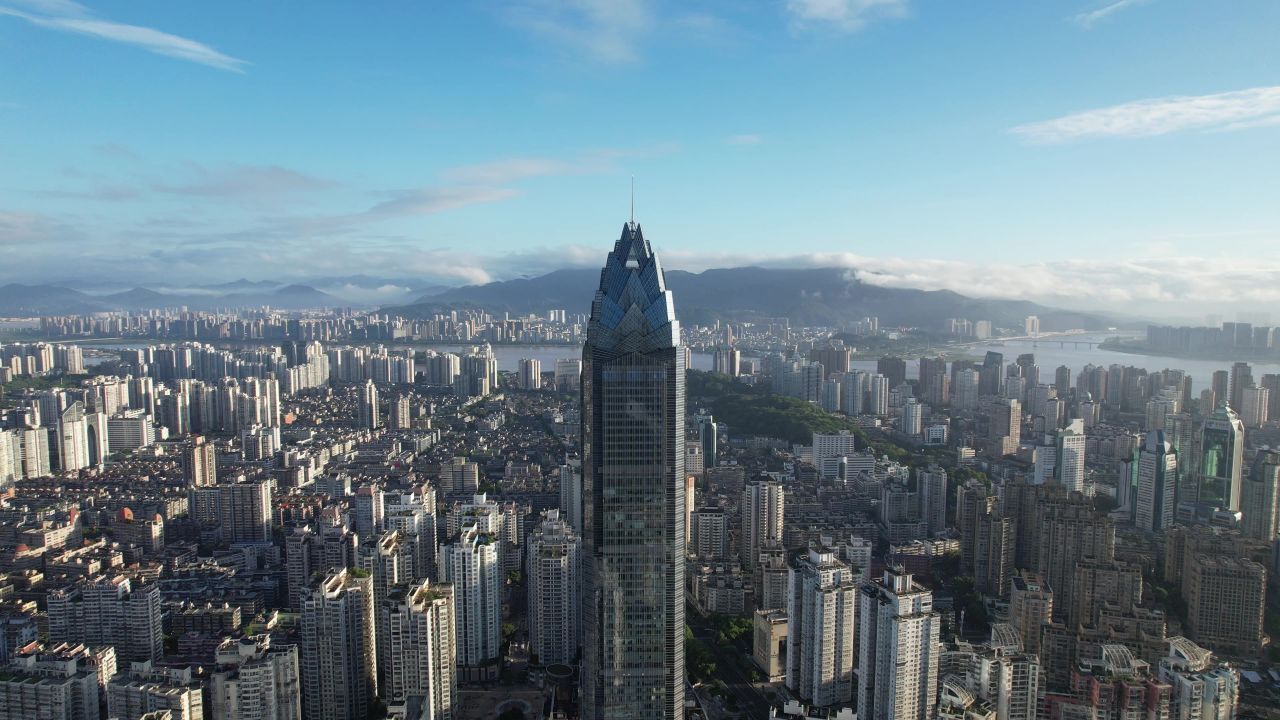浙江温州城市风光航拍