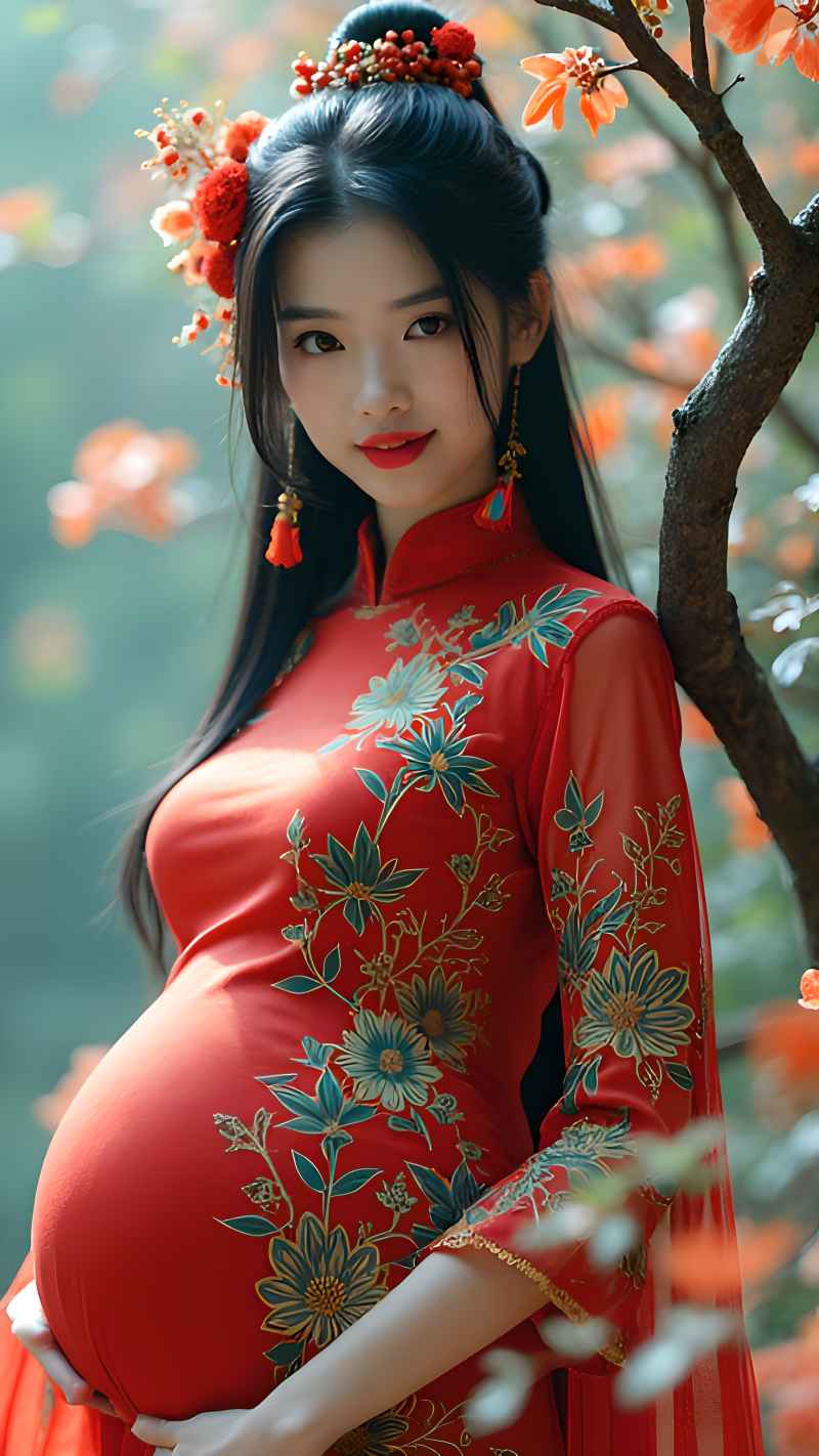 红色女子户外拍摄系列高清艺术视觉 16