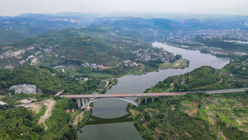 航拍湖北宜昌西陵峡风光