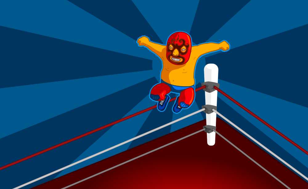 拳击摔跤摔跤运动员战斗机竞争游戏斗争卡通跳漫画男子实力美国