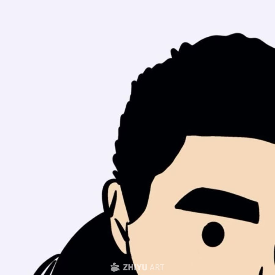 帅哥绘画插画头像男