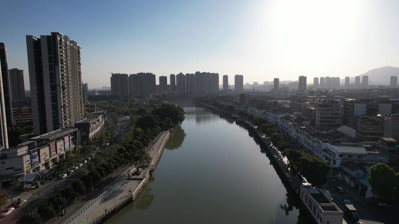广东江门胜利大桥航拍