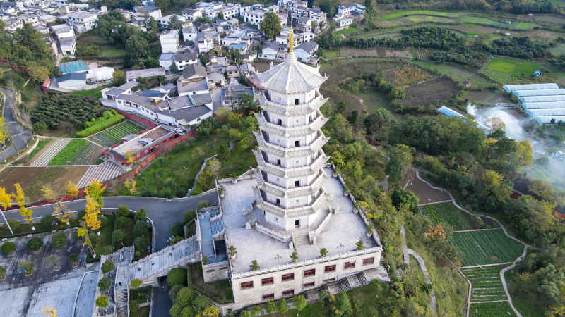 贵州贵阳城市风光航拍摄影图