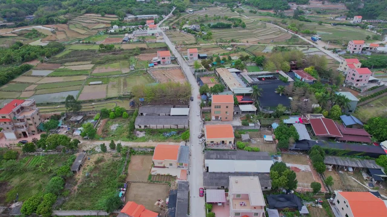 航拍福建厦门坑内村景观 9