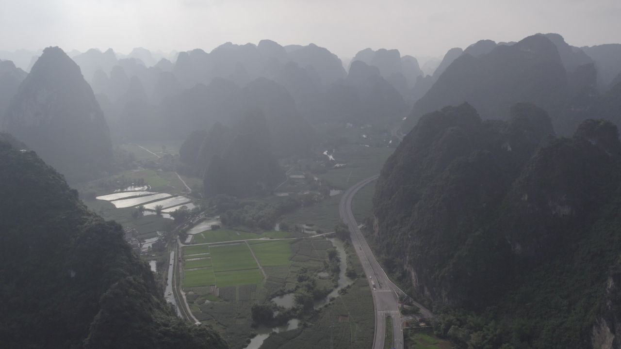 航拍明仕田园，山水航拍 12