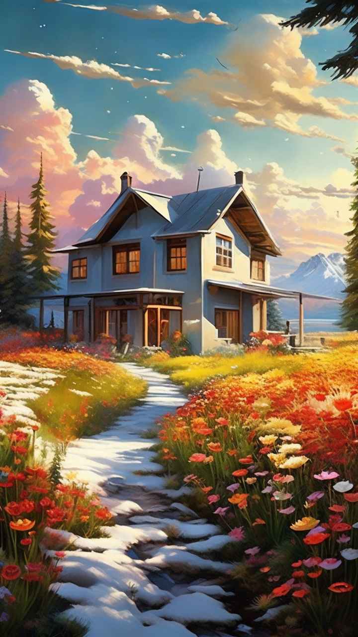 充满活力的绿洲在它的后院各种花 120