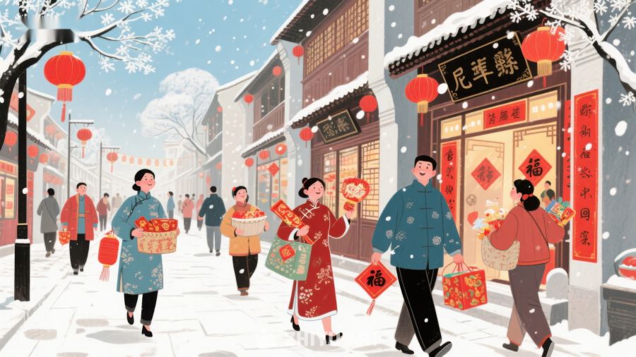 雪中古街迎新春 138