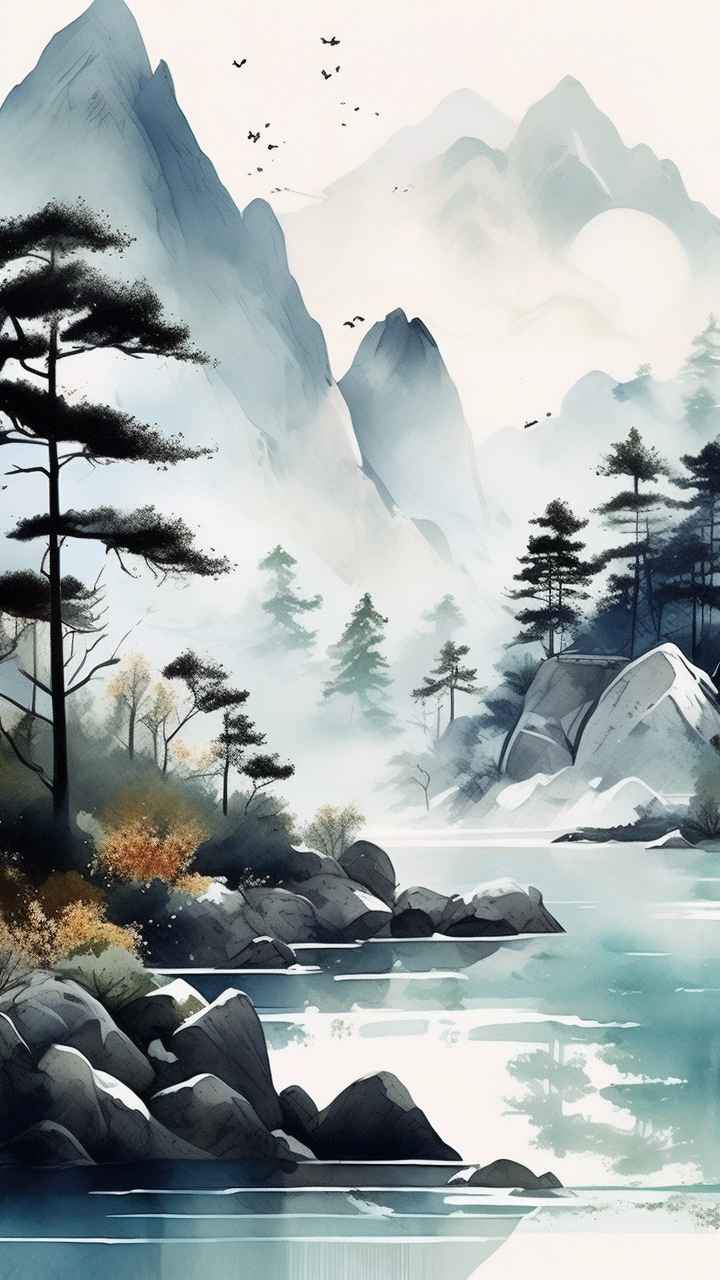 山水画国风背景 53